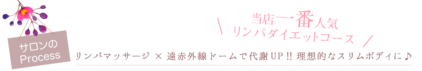 リンパマッサージ×遠赤外線ドームで代謝UP!理想的なスリムボディに