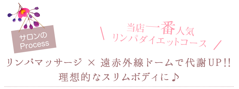 リンパマッサージ×遠赤外線ドームで代謝UP!理想的なスリムボディに